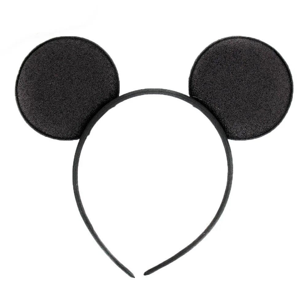 10 Pcs Black Minnie Mouse Ears Headbands Fashion Mickey Costume Party Head Band
