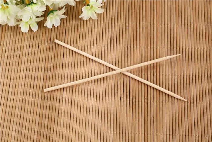 1119C Camping Wooden Color Bamboo BBQ Skewers Barbecue Shish Kabob Sticks Fruit Kebab Meat Party Fountain Bamboo BBQ Sticks Skewers Wooden (30cm)