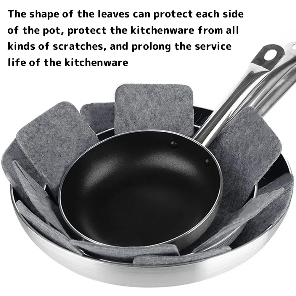 12-Piece Non-Woven Pot and Pan Protectors – 3 Sizes for Safe Cookware Storage
