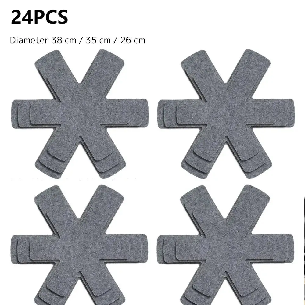 12-Piece Non-Woven Pot and Pan Protectors – 3 Sizes for Safe Cookware Storage