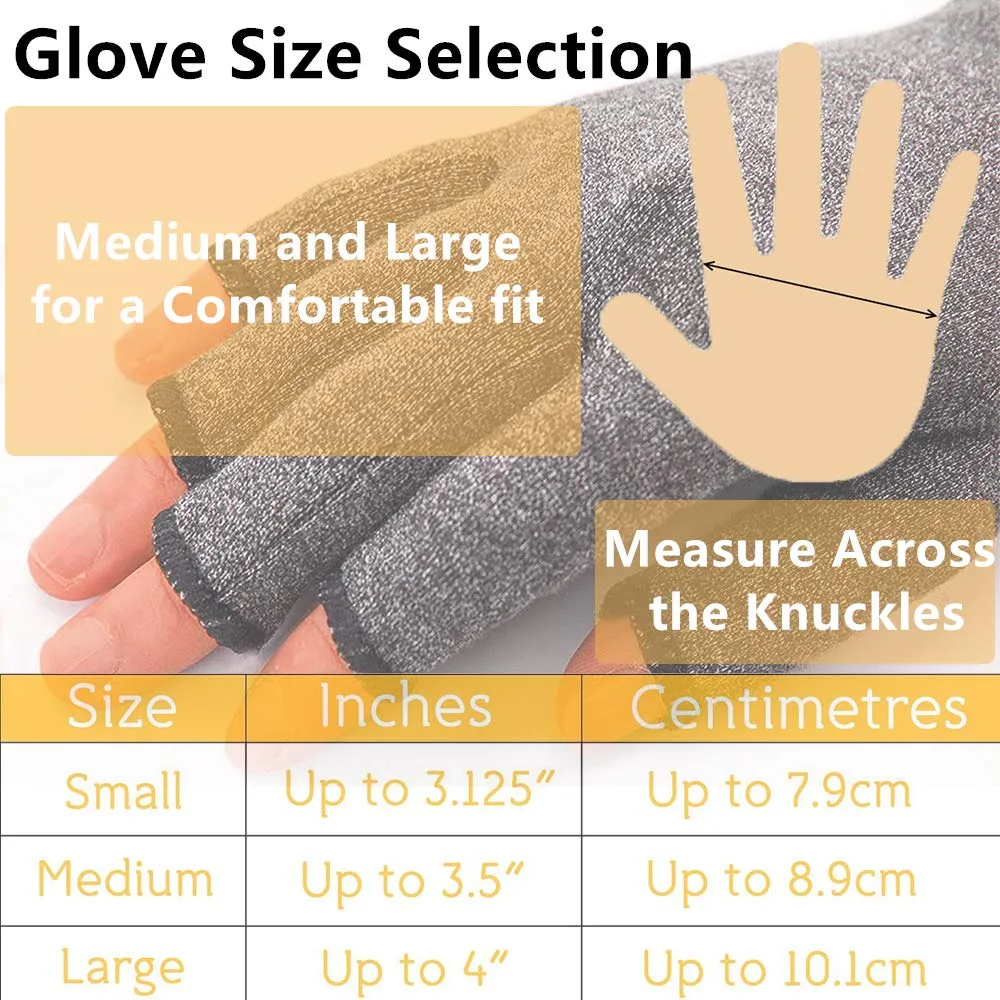 2 Pairs Arthritis Compression Gloves, Relieve Arthritis, Rheumatoid, Osteoarthritis, Carpal Tunnel Pain, Compression Gloves for Arthritis for Women & Men, Gloves for Work, Warm Moisture Absorption Large (2 Pair) Black