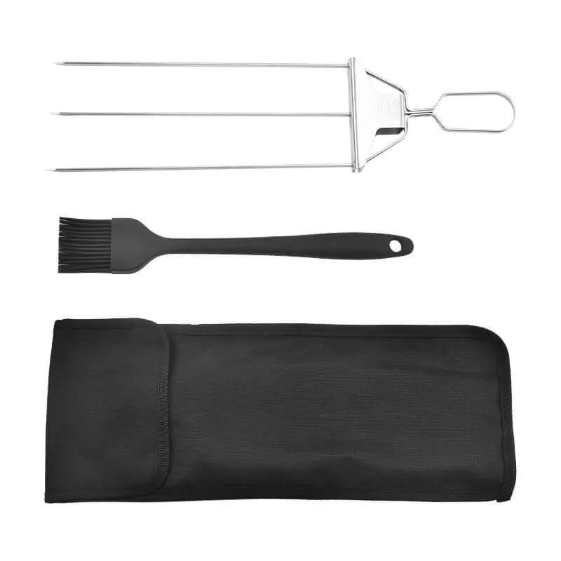 3-Prong Skewer Stick Stainless Steel Kebab Fork