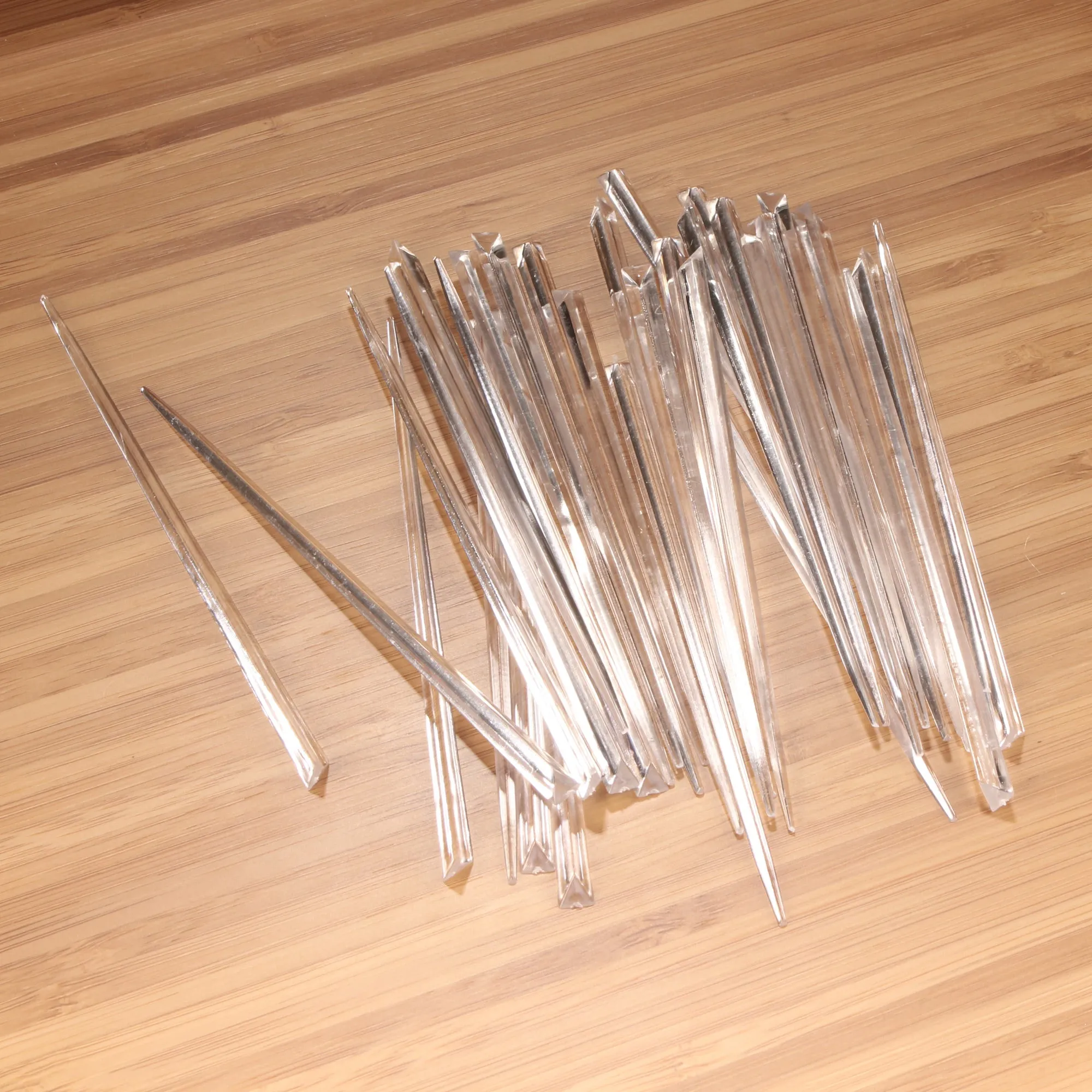 3.5" Triangular Prism Plastic Cocktail Picks