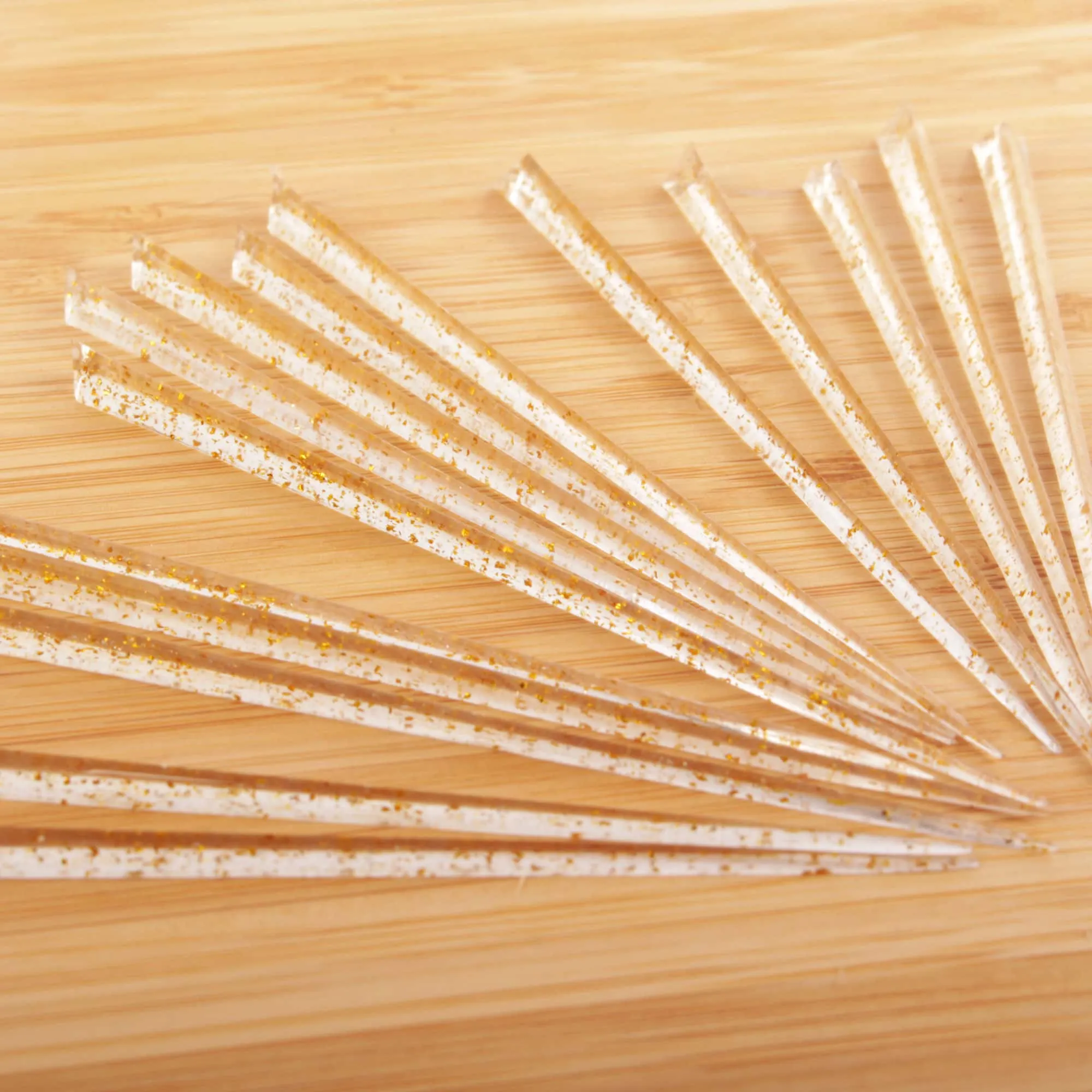 3.5" Triangular Prism Plastic Cocktail Picks