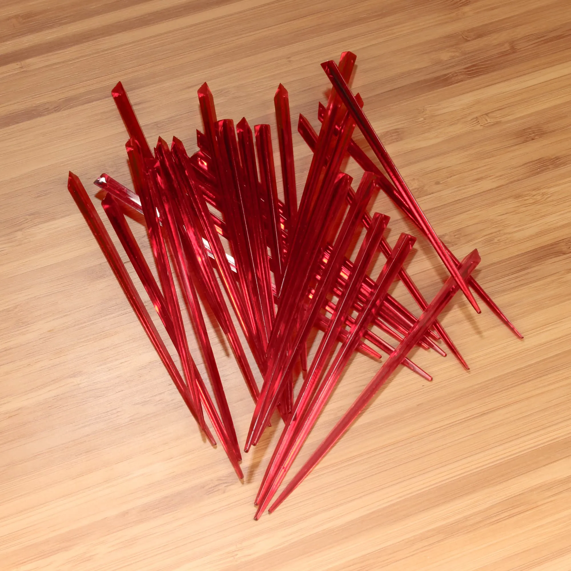 3.5" Triangular Prism Plastic Cocktail Picks