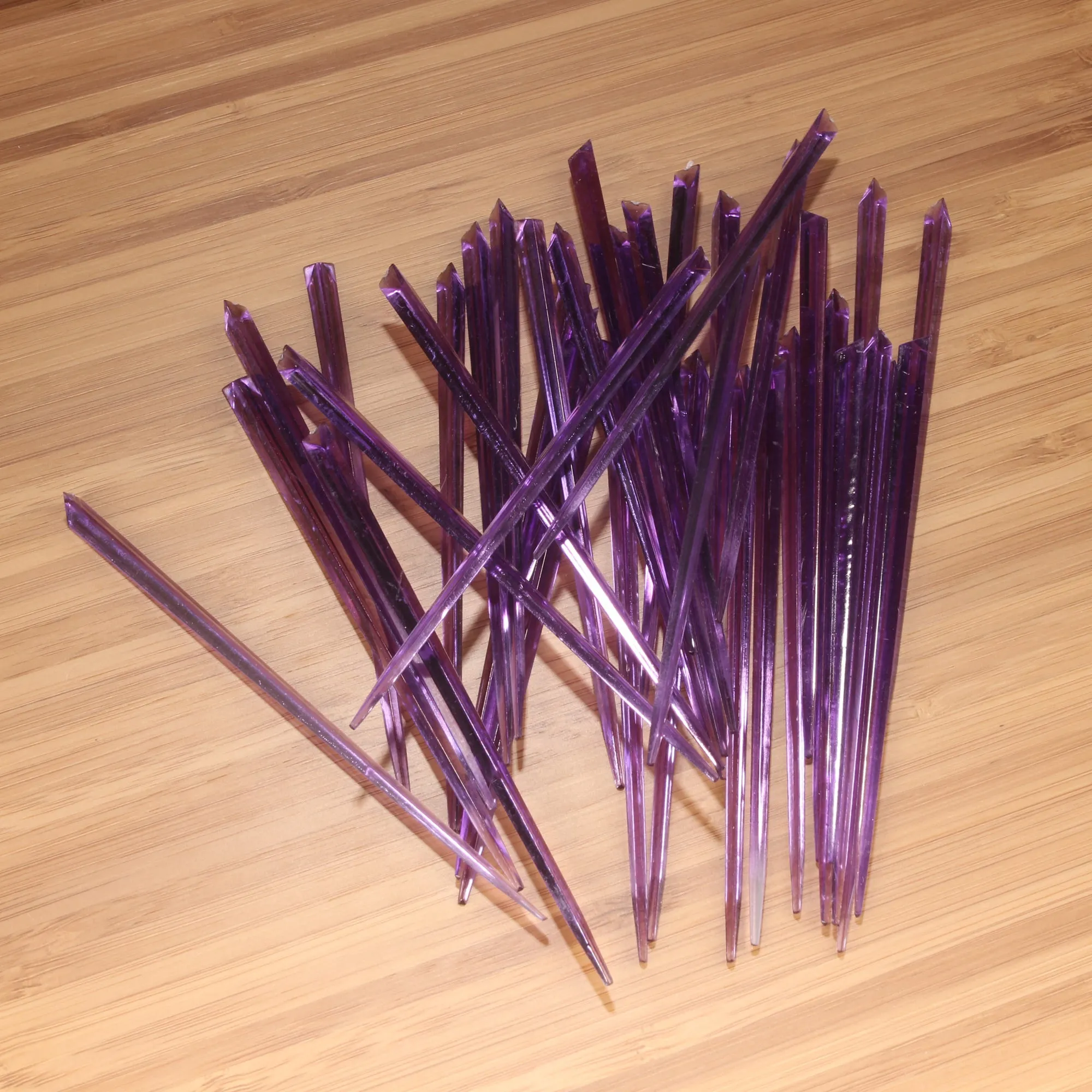 3.5" Triangular Prism Plastic Cocktail Picks