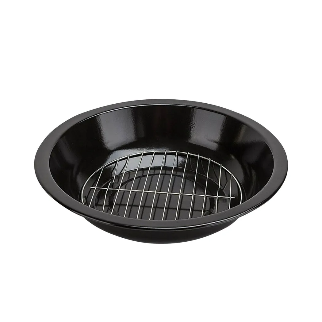 3in1 Charcoal BBQ Grill Smoker Portable Outdoor Barbecue Roaster Steel Camping