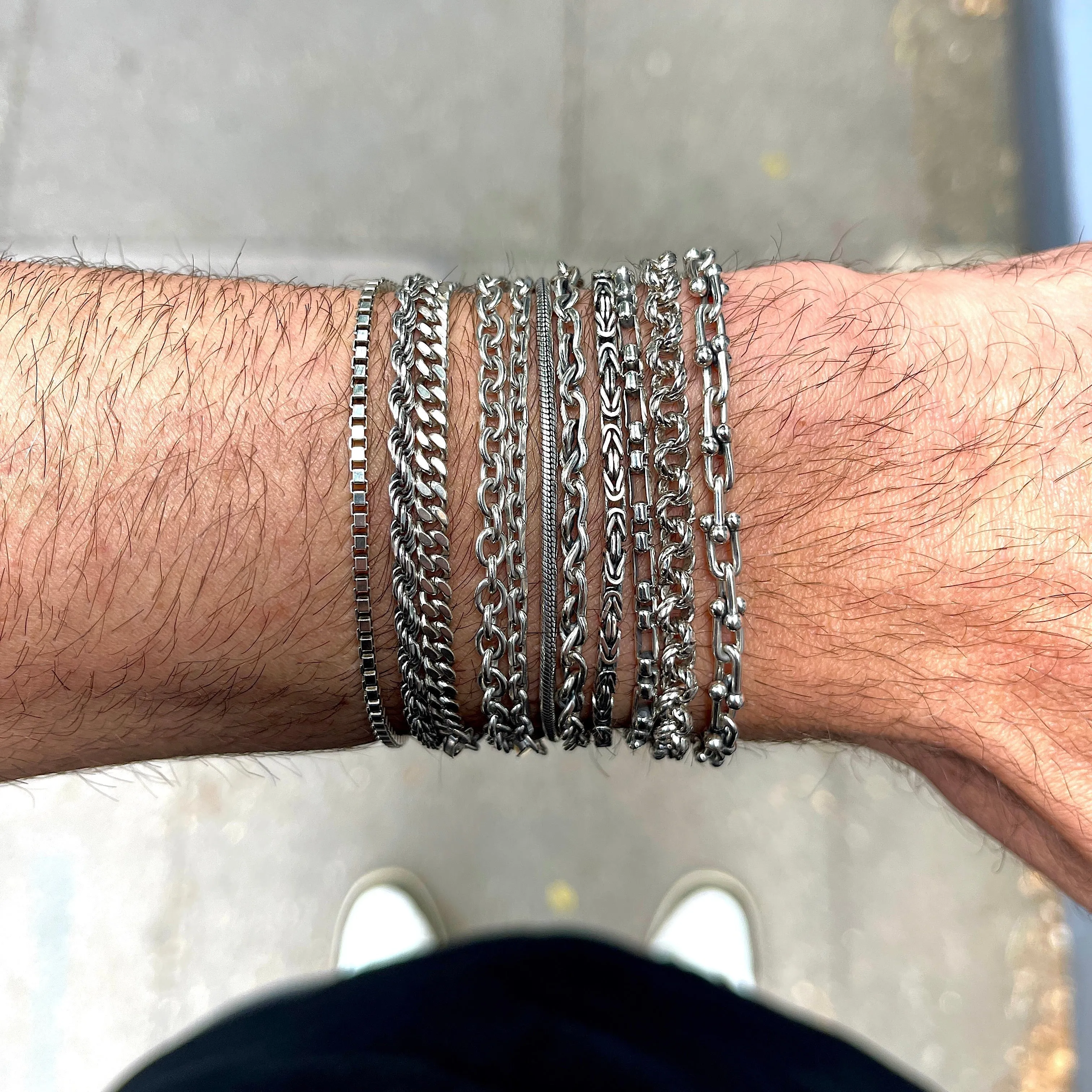 4mm Sterling Silver "Indira" Chain Bracelet