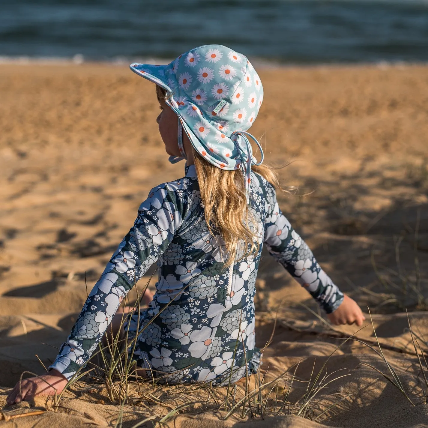 Acorn Kids: Daisy Swim Flap Cap Turquoise