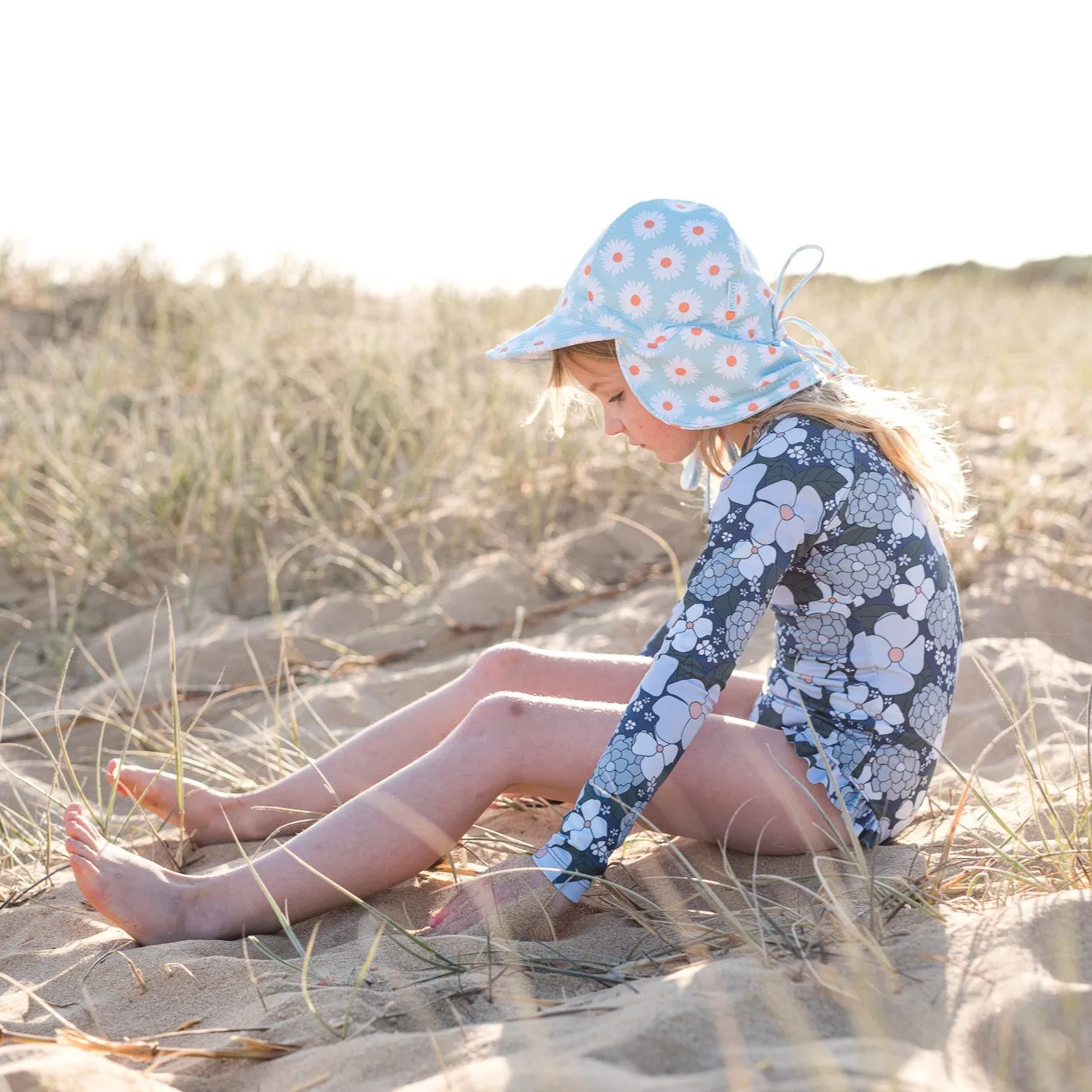 Acorn Kids: Daisy Swim Flap Cap Turquoise