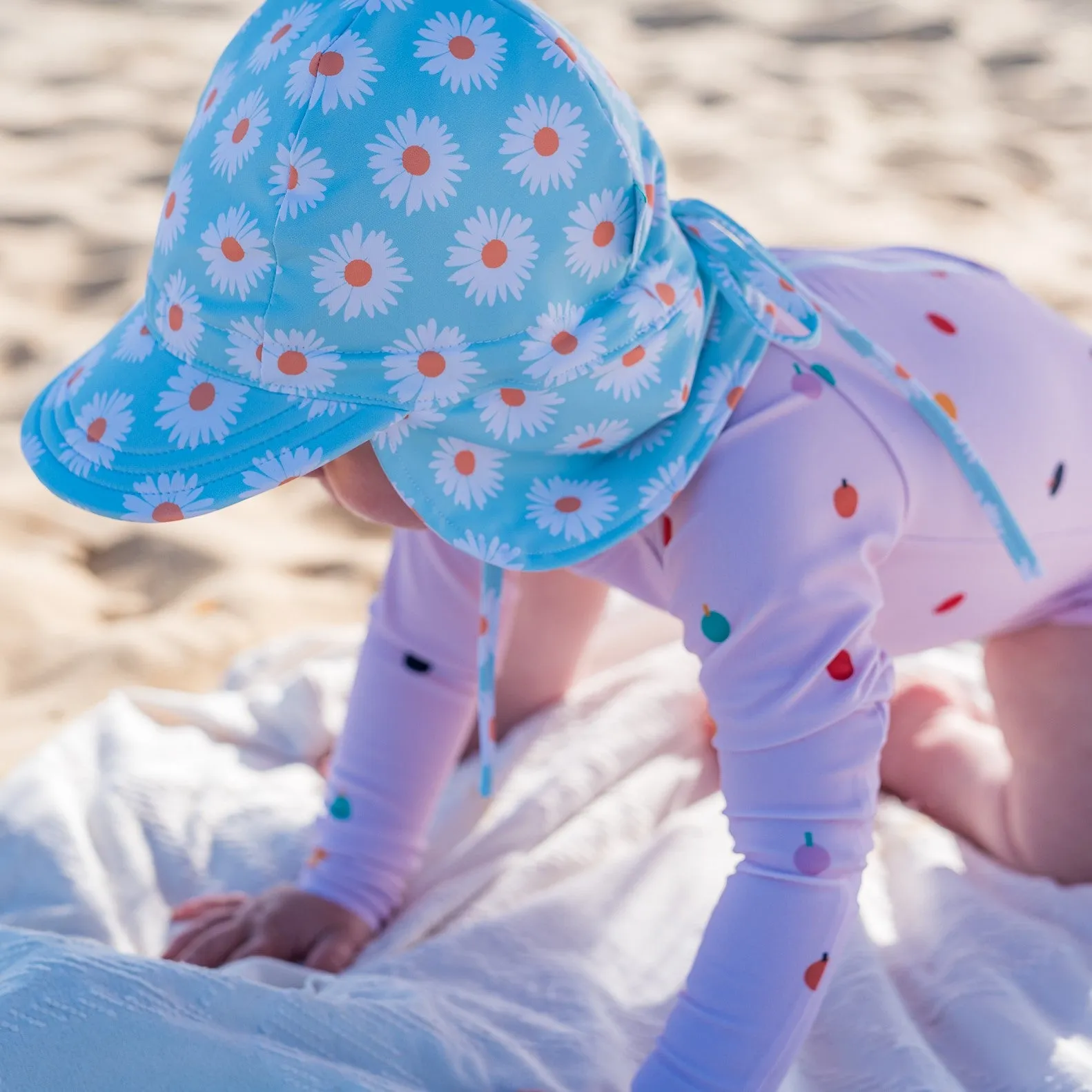 Acorn Kids: Daisy Swim Flap Cap Turquoise