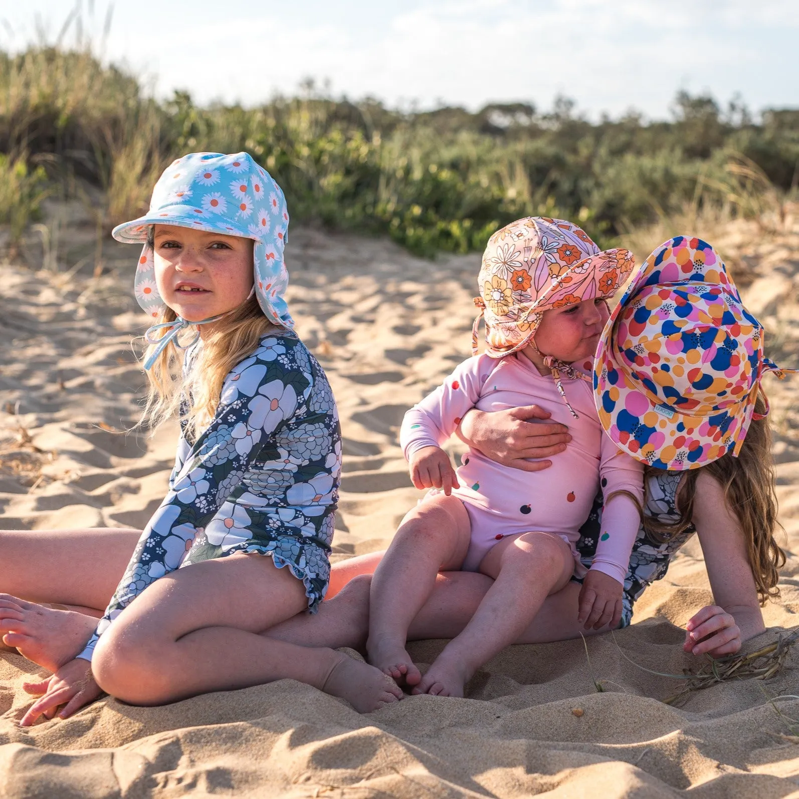 Acorn Kids: Daisy Swim Flap Cap Turquoise