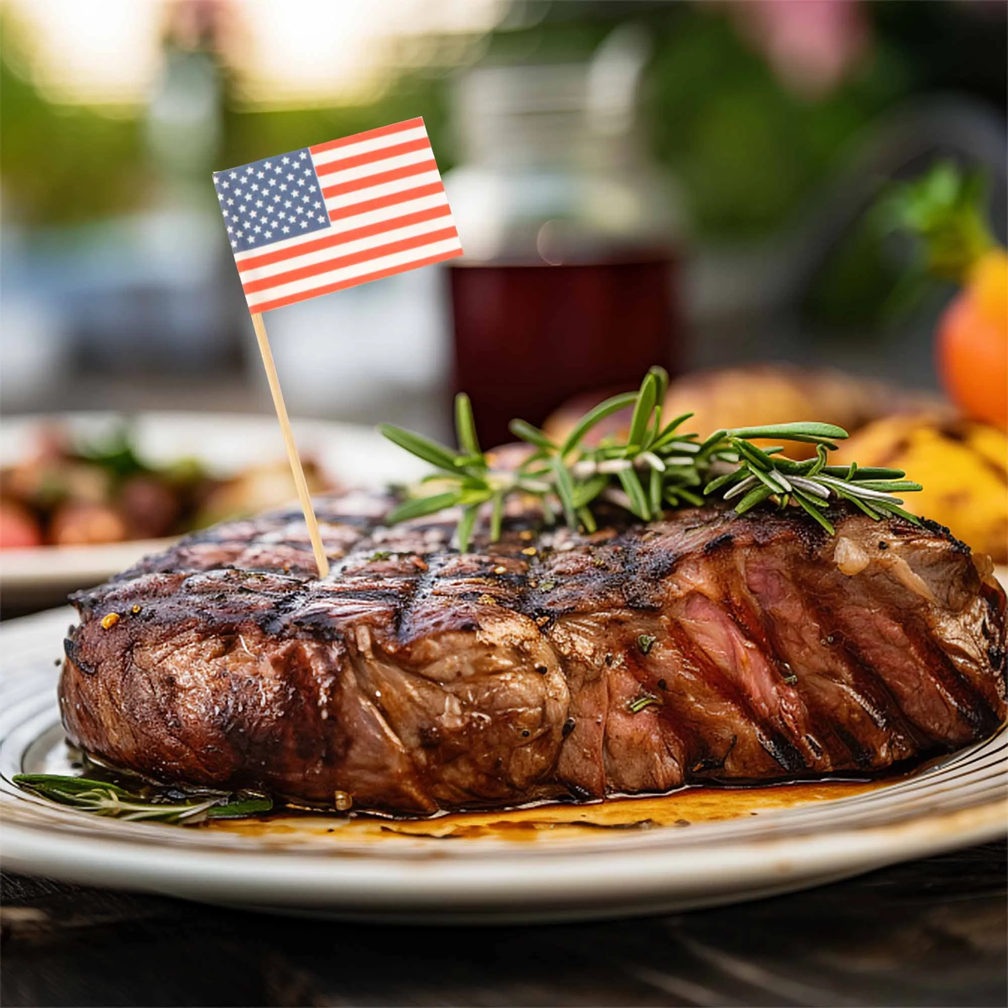 American USA Flag Cocktail Appetizers Party Picks