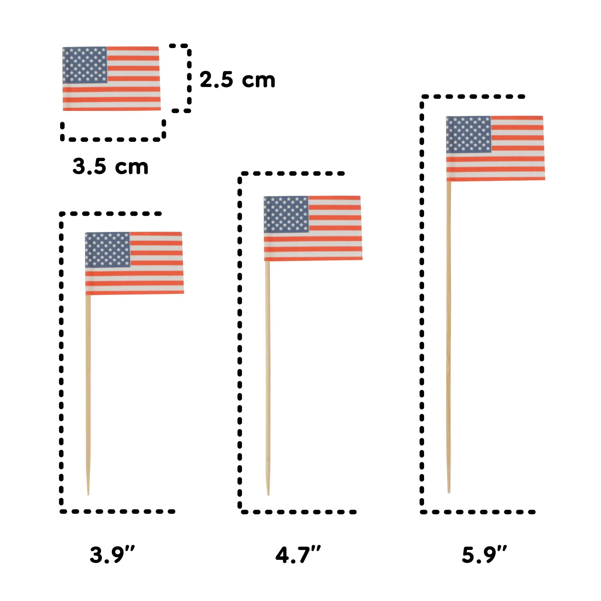 American USA Flag Cocktail Appetizers Party Picks
