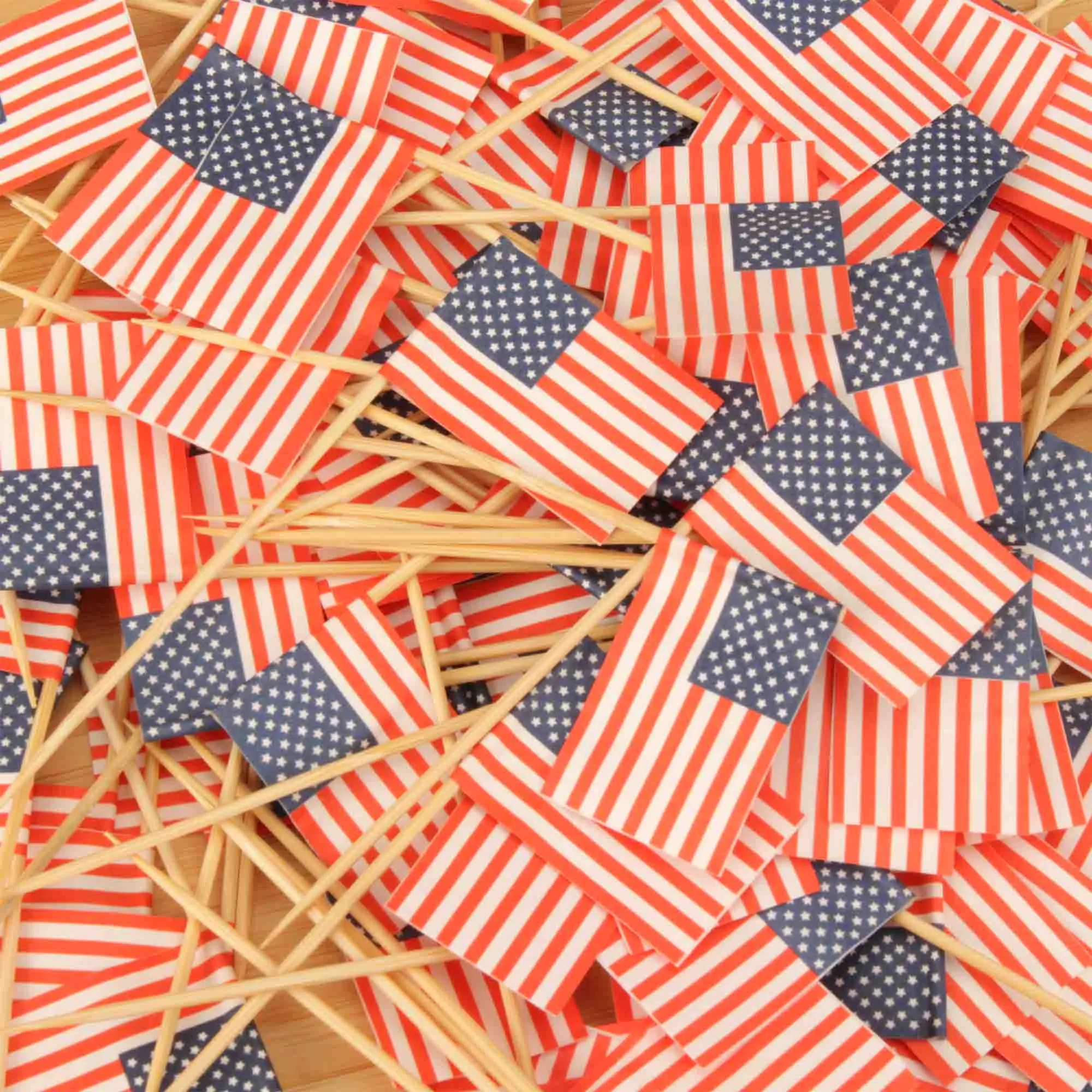 American USA Flag Cocktail Appetizers Party Picks