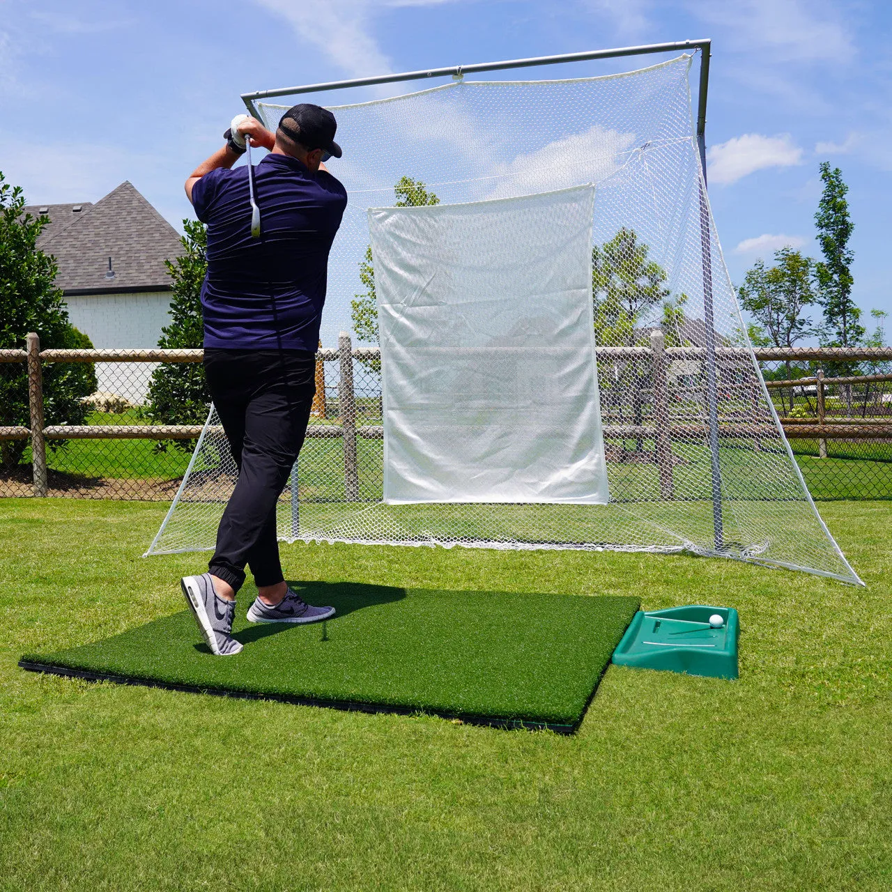 America's Swing Master Golf Net and Frame 7h x 11w  x 3.5ft sides