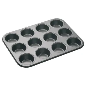 Bakemaster - 12 Cup Muffin/Cupcake Pan 35x27/7x2.5cm Non-stick