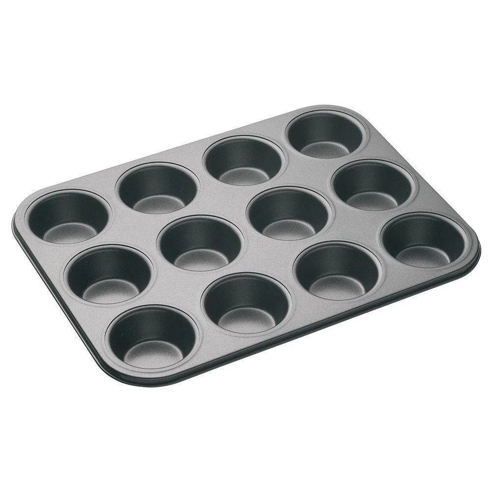 Bakemaster - 12 Cup Muffin/Cupcake Pan 35x27/7x2.5cm Non-stick