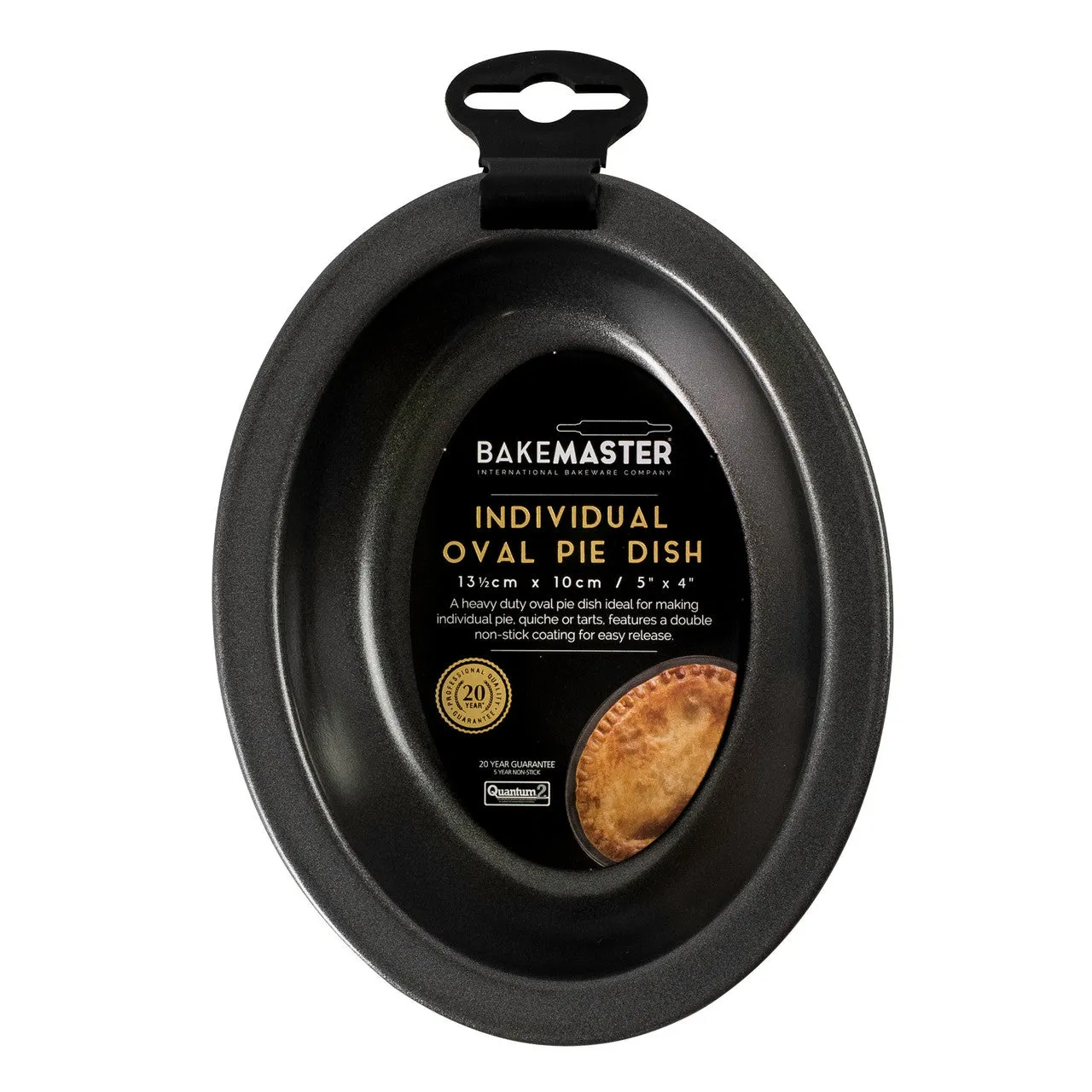 Bakemaster - individual Oval Pie Dish 13.5x10x3cm Non-stick