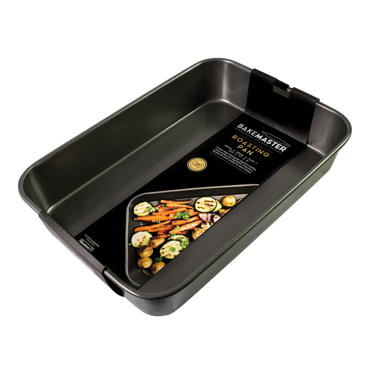 Bakemaster - Large Deep Roasting Pan, 39 X 28 X 7cm- Non-stick