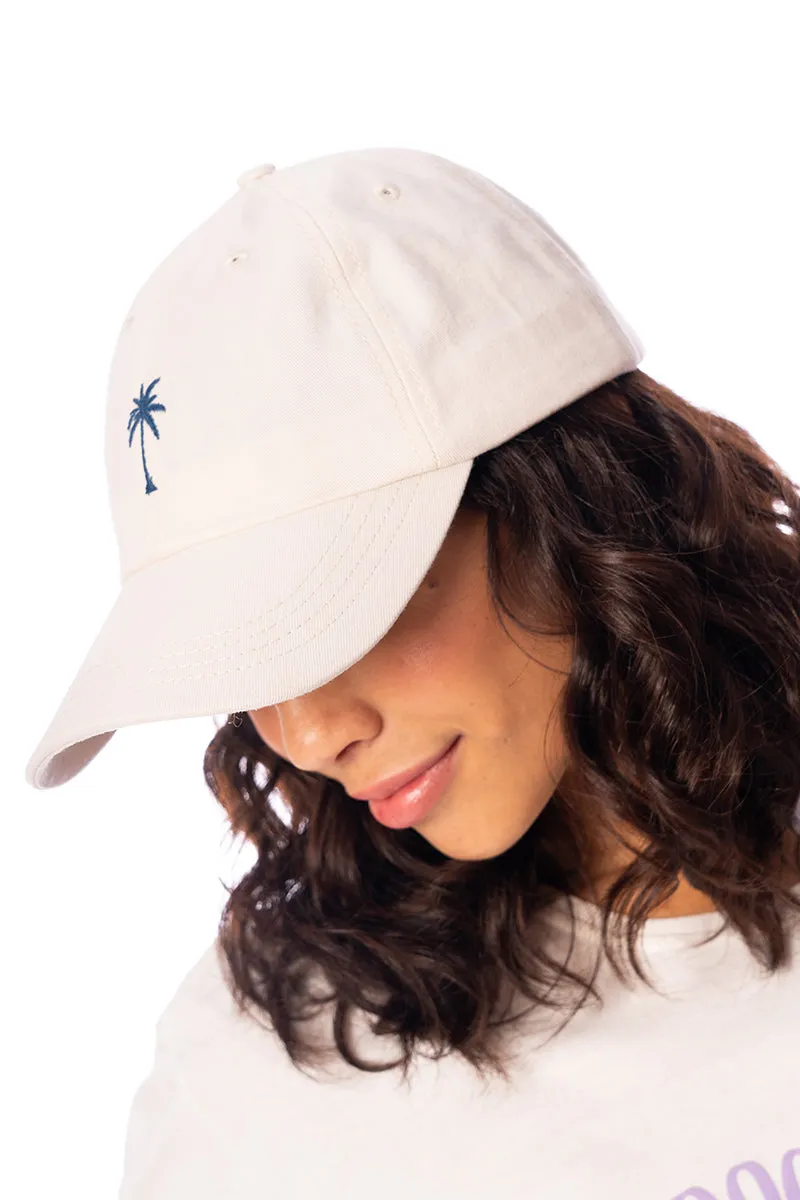 Blue Palm Off White Cap
