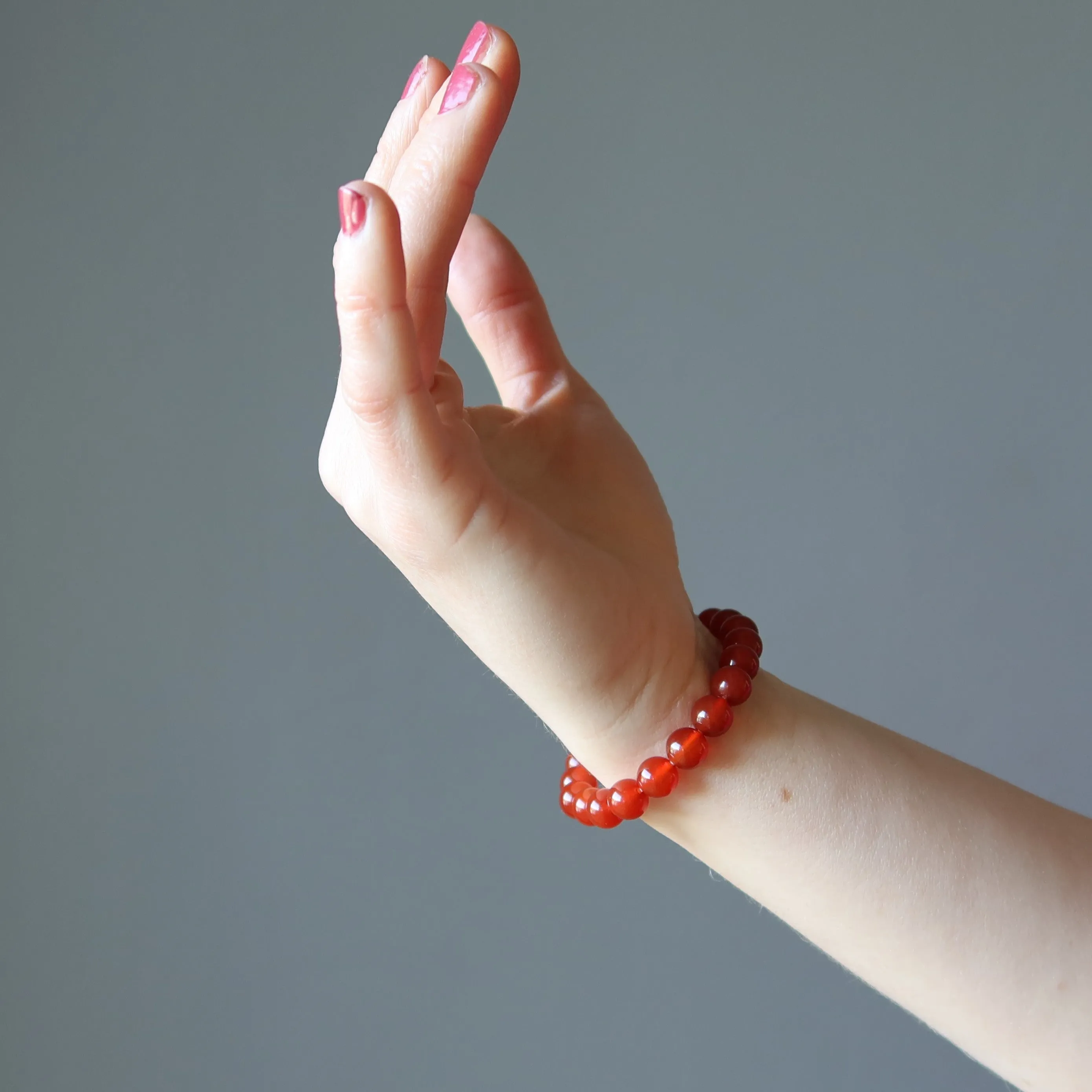 Carnelian Bracelet Blazing Sun Red Orange Stones