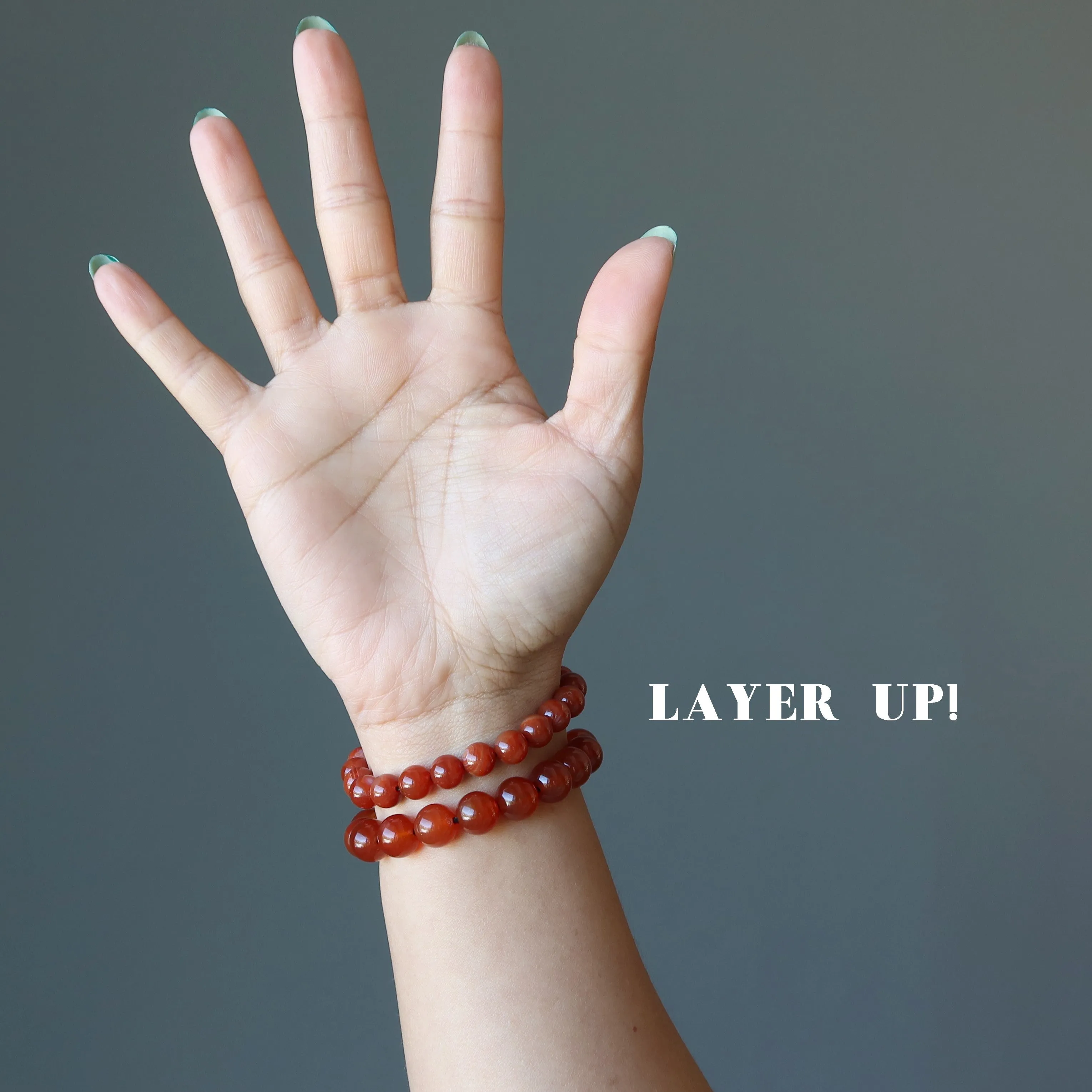 Carnelian Bracelet Blazing Sun Red Orange Stones