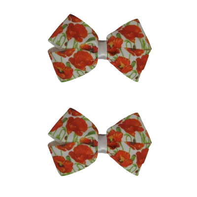 Cherish Hair Bow - Poppy 7.5cm