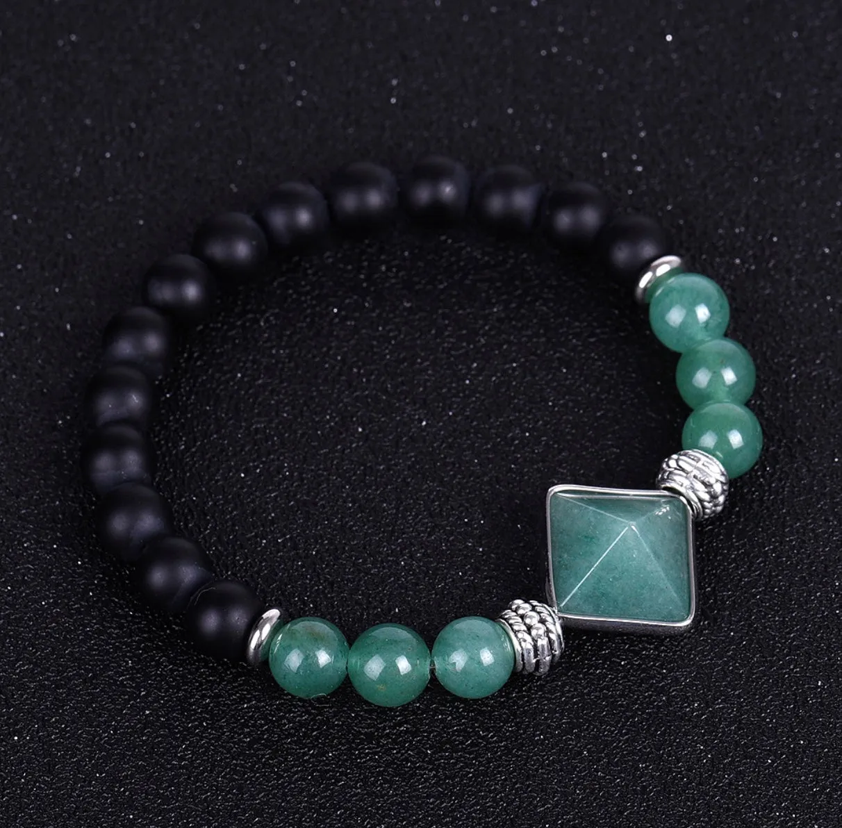 Crystal Cone Pyramid Yoga Bracelet - Enhance Your Practice with this Beautiful Crystal Meditation Tool