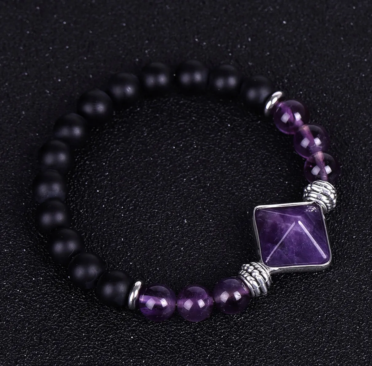 Crystal Cone Pyramid Yoga Bracelet - Enhance Your Practice with this Beautiful Crystal Meditation Tool