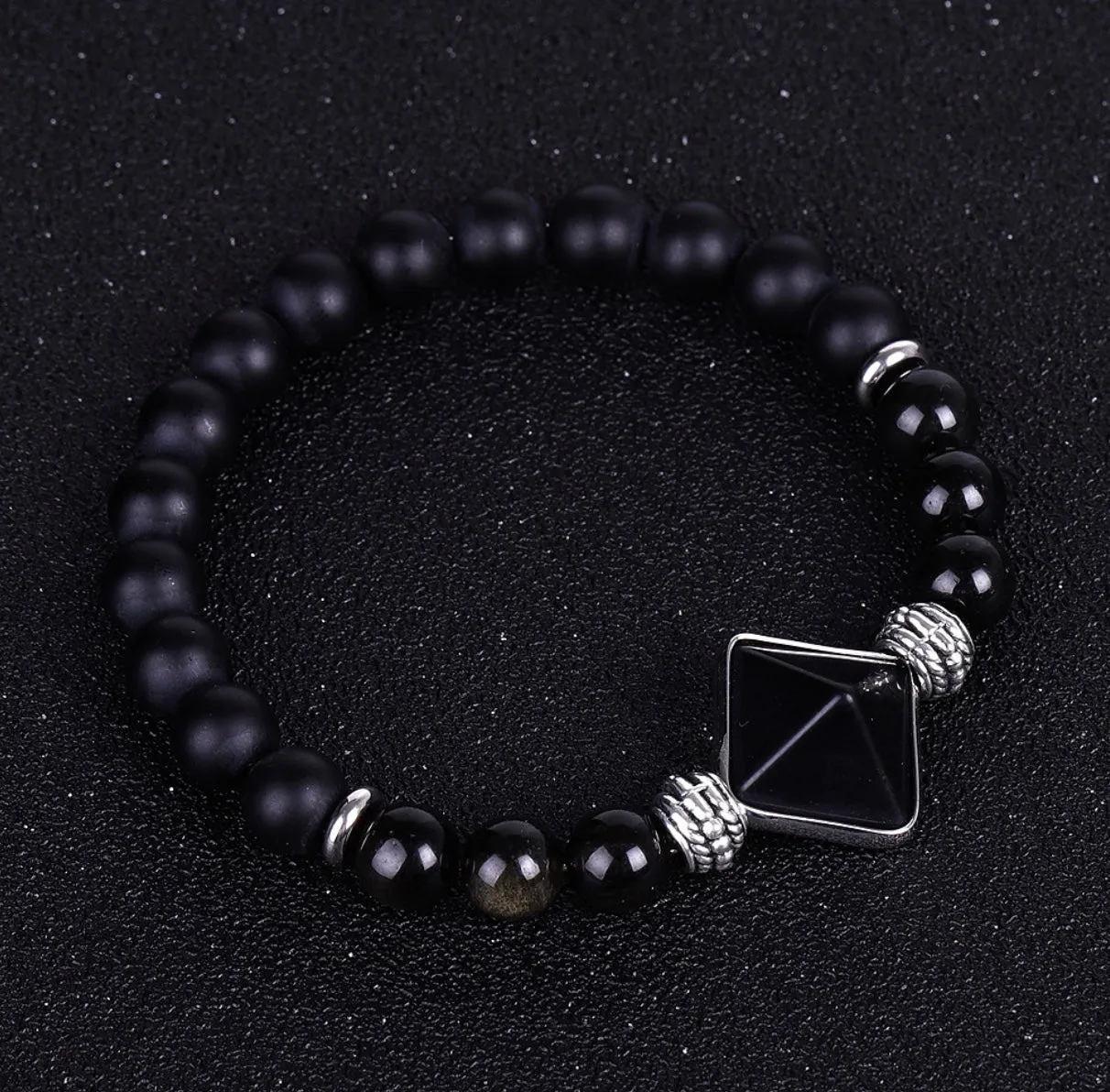 Crystal Cone Pyramid Yoga Bracelet - Enhance Your Practice with this Beautiful Crystal Meditation Tool