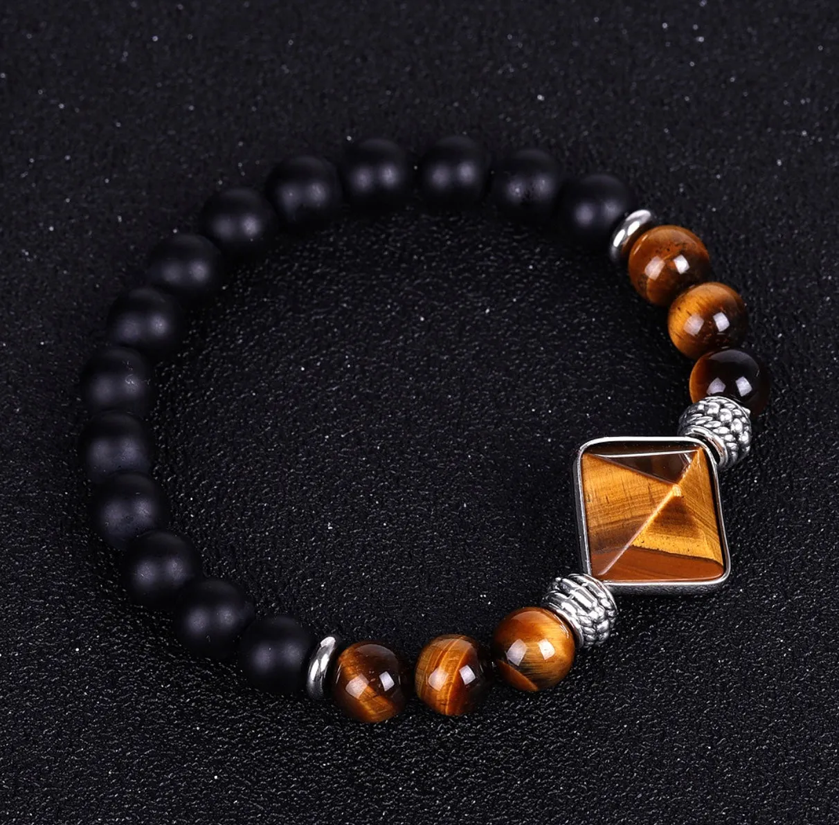 Crystal Cone Pyramid Yoga Bracelet - Enhance Your Practice with this Beautiful Crystal Meditation Tool
