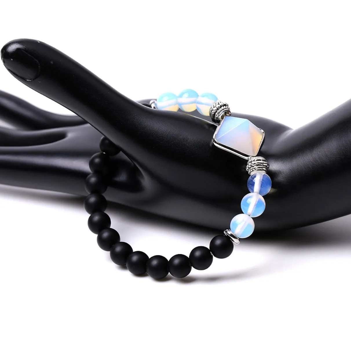 Crystal Cone Pyramid Yoga Bracelet - Enhance Your Practice with this Beautiful Crystal Meditation Tool