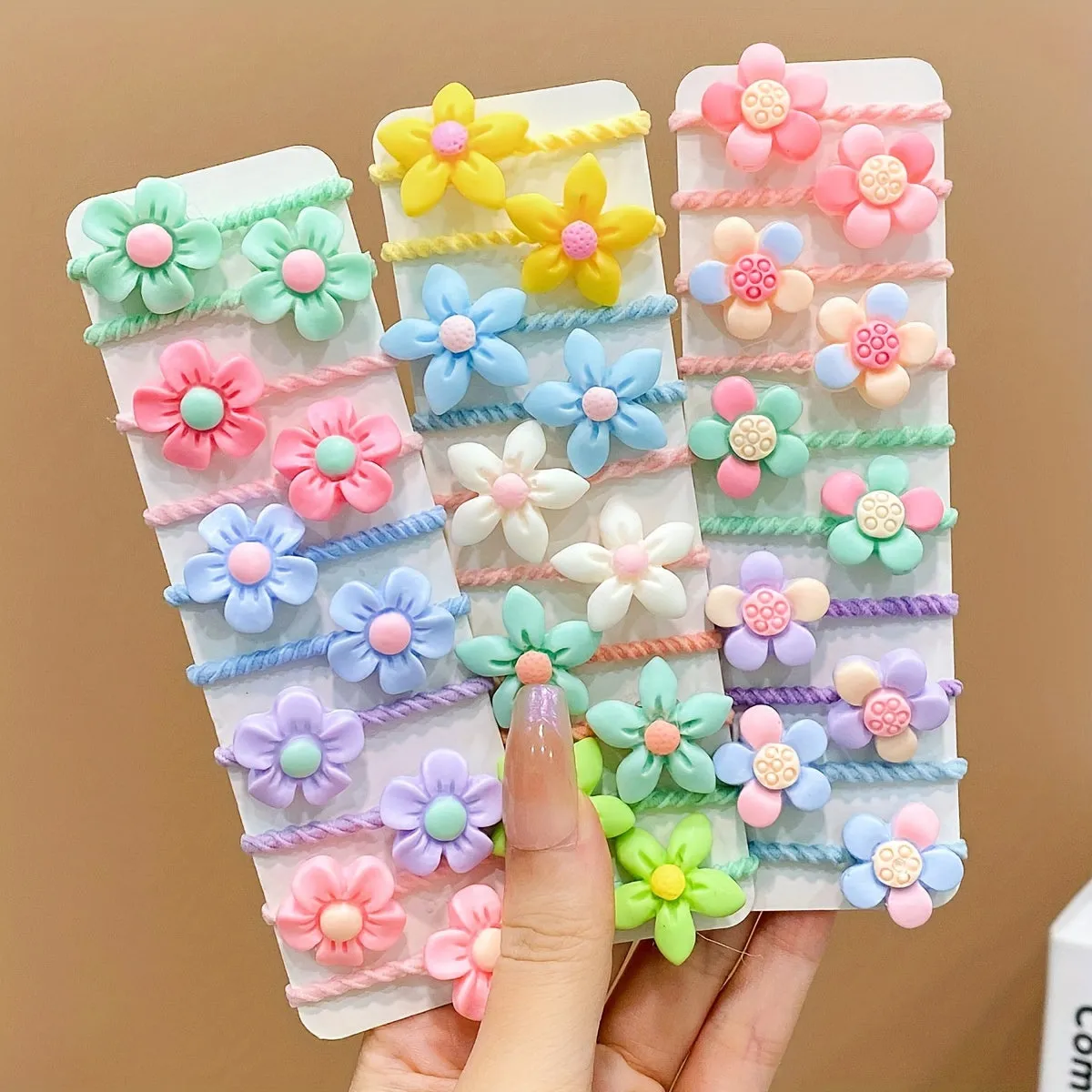 Cute Flower Hair Bands Colorful Ties for Girls Perfect Gift