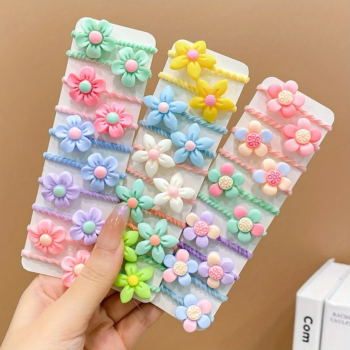 Cute Flower Hair Bands Colorful Ties for Girls Perfect Gift