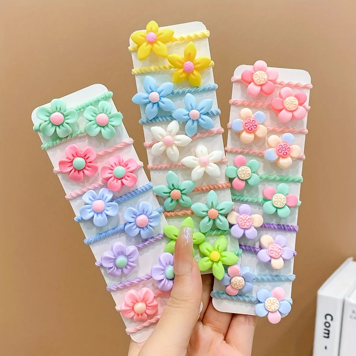 Cute Flower Hair Bands Colorful Ties for Girls Perfect Gift