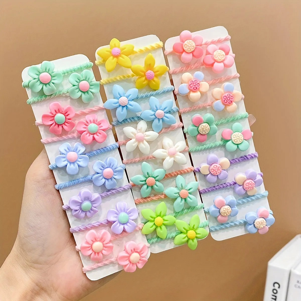 Cute Flower Hair Bands Colorful Ties for Girls Perfect Gift