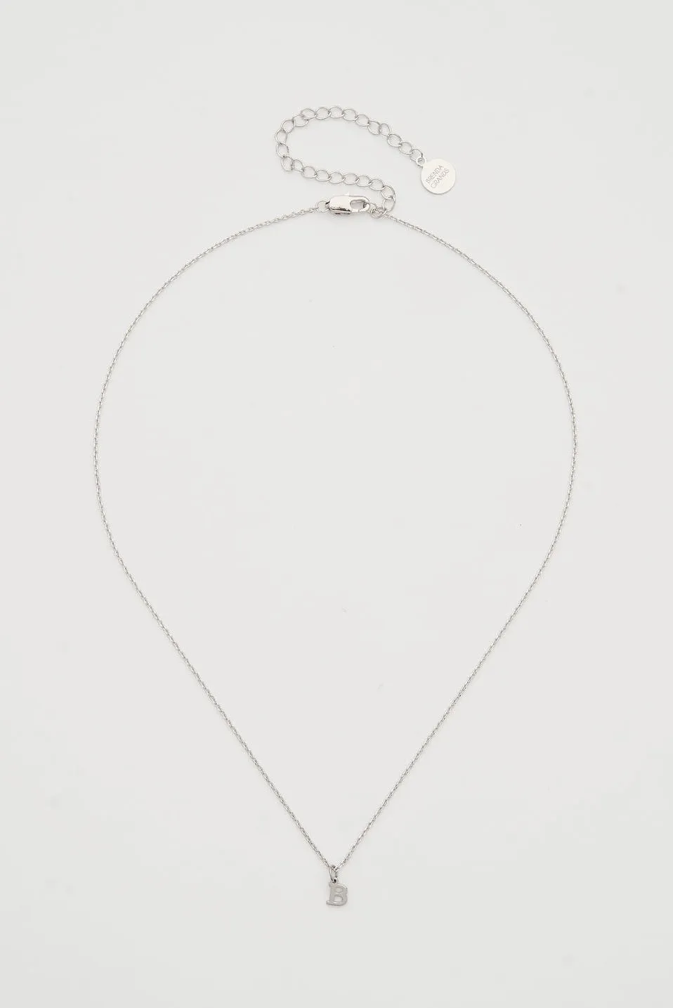 Dainty love initial Silver