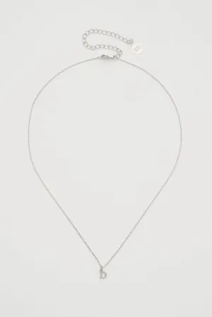 Dainty love initial Silver