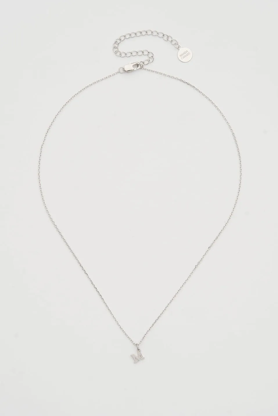 Dainty love initial Silver