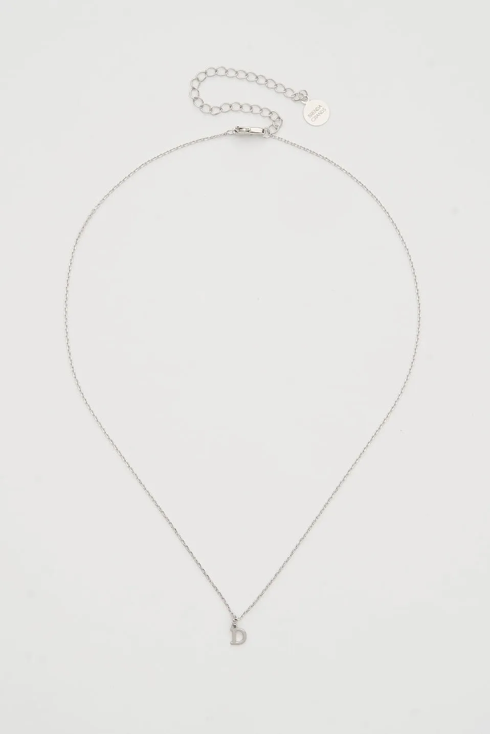 Dainty love initial Silver