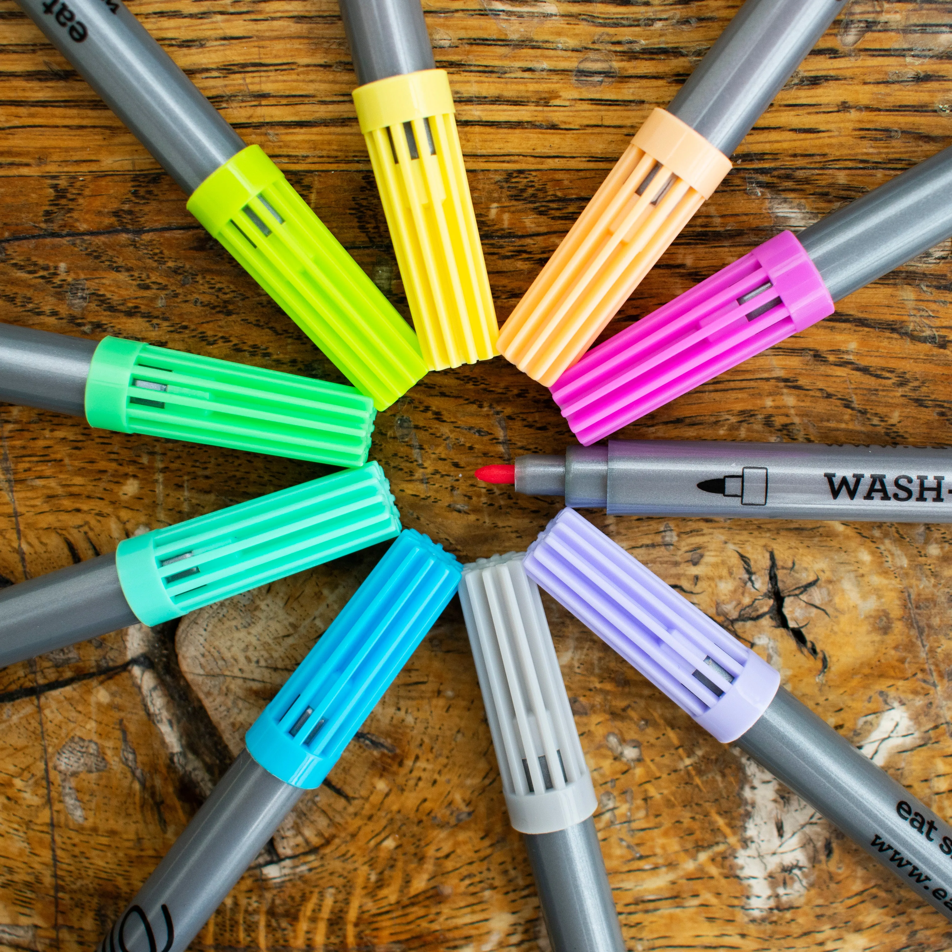 doodle wash-out marker set of 10: pastel edition
