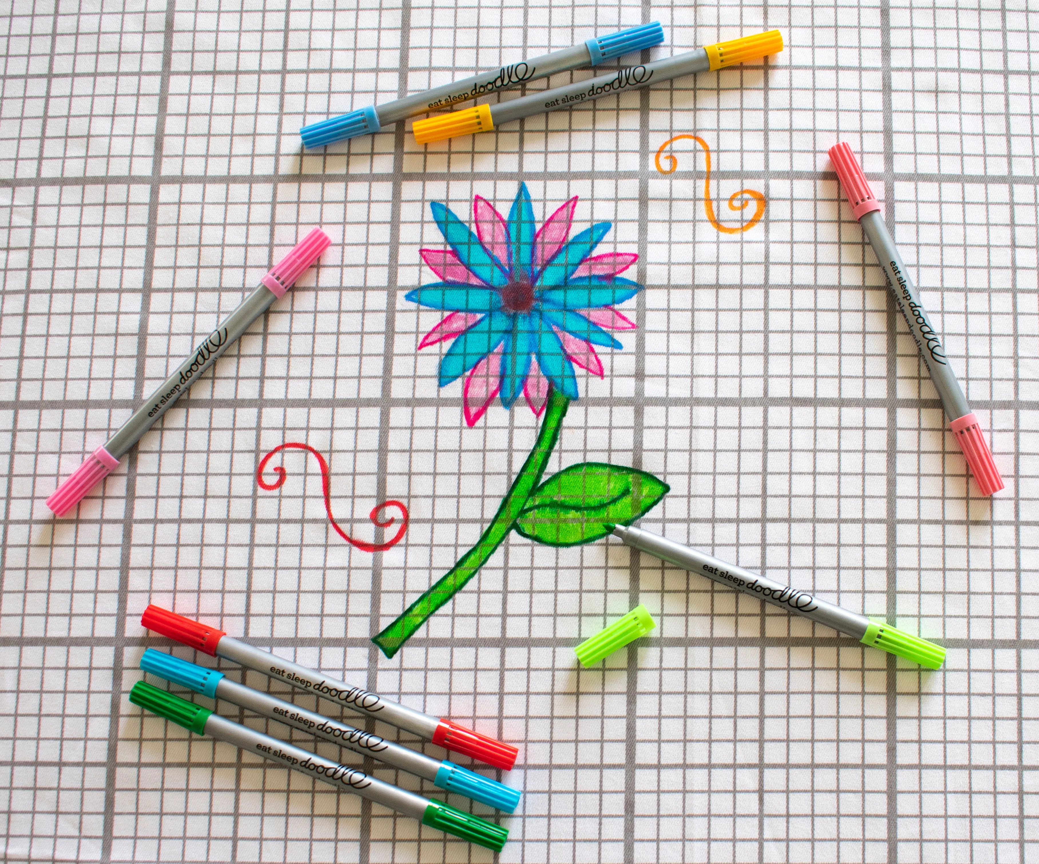 doodle wash-out marker set of 10: pastel edition