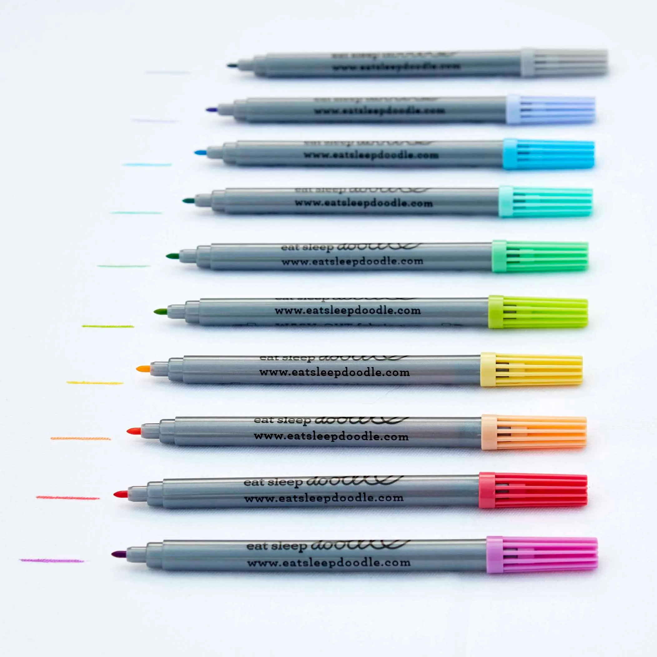 doodle wash-out marker set of 10: pastel edition