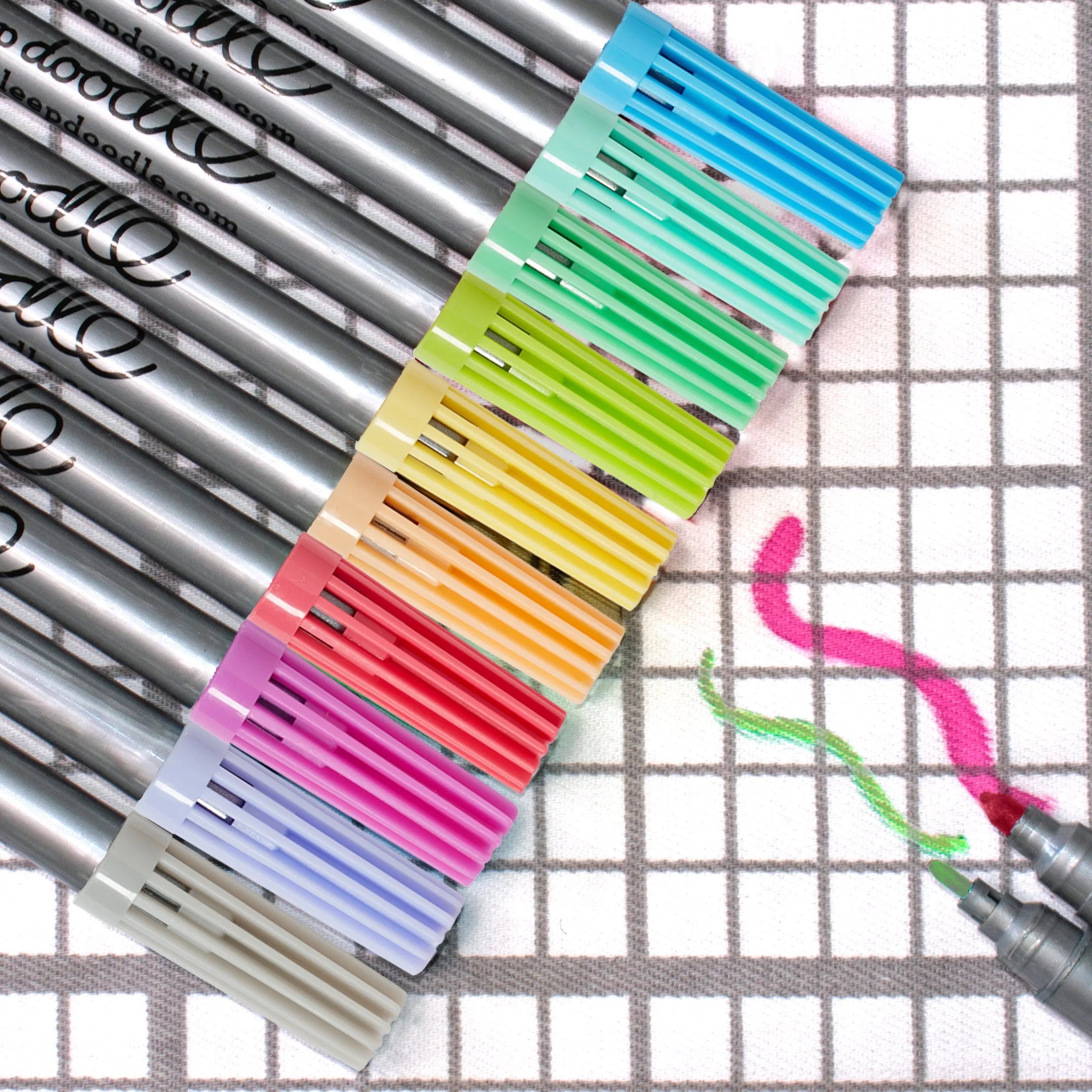 doodle wash-out marker set of 10: pastel edition