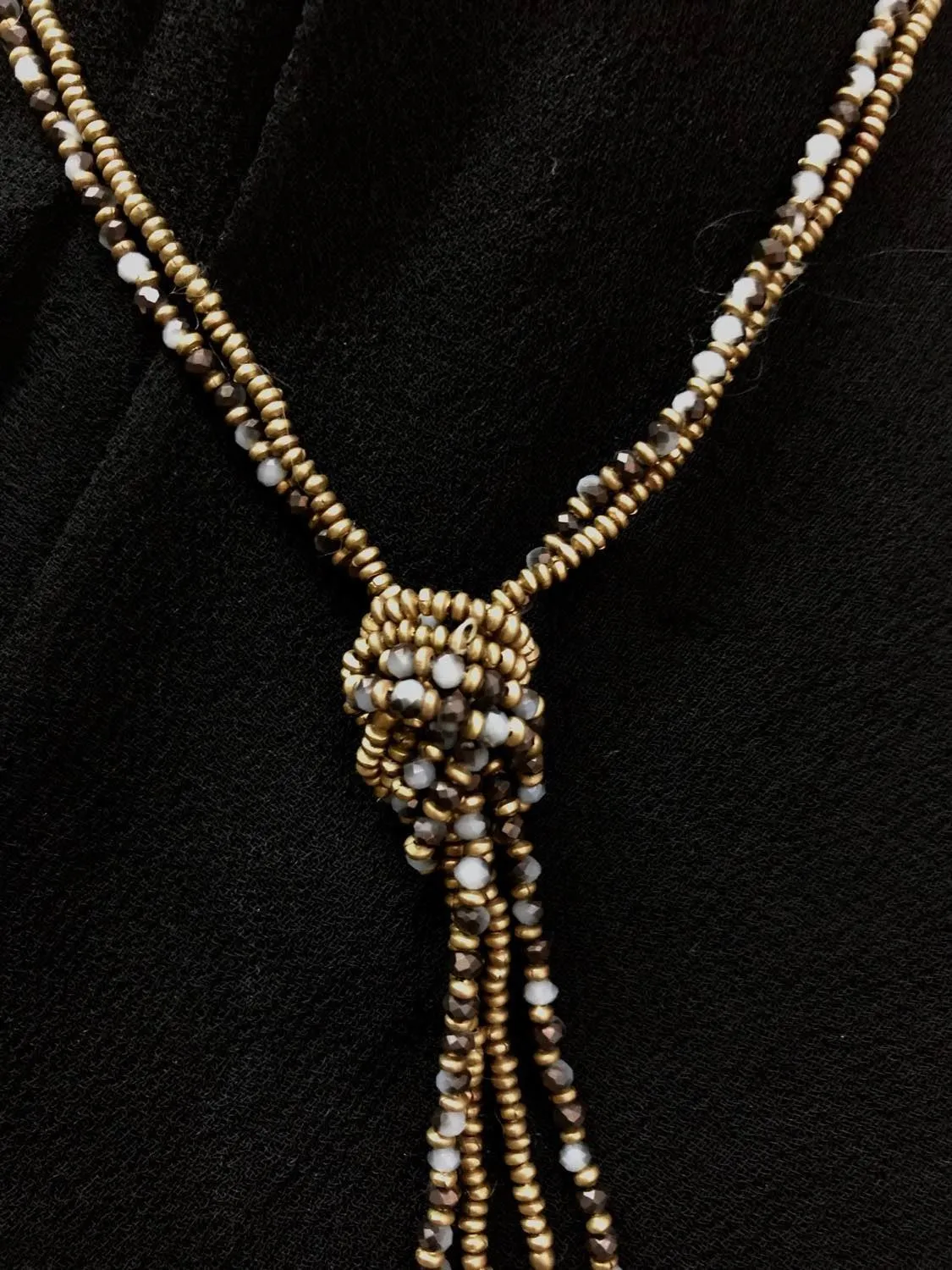 Double Strand Stone Necklace
