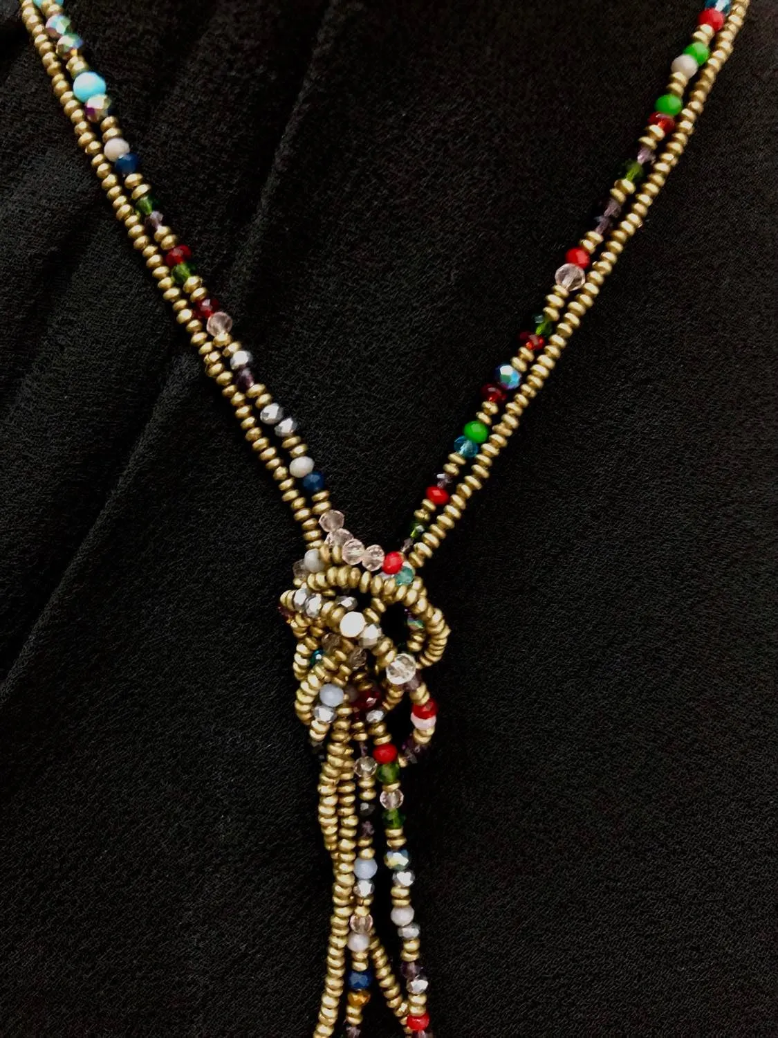 Double Strand Stone Necklace