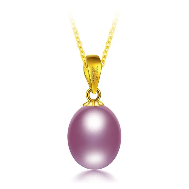 Elegant 18k Gold Cultured Freshwater Pearl Pendant