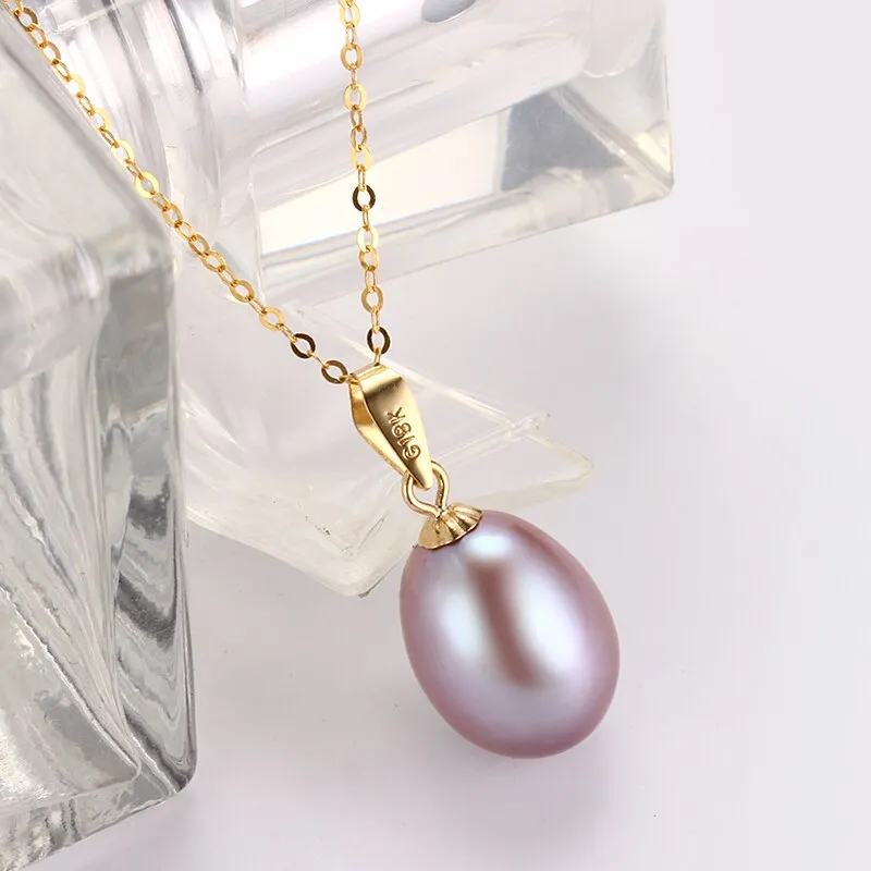 Elegant 18k Gold Cultured Freshwater Pearl Pendant