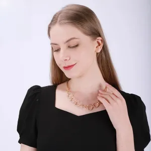 Fashion Exaggerated Charms Neck Chokers Metal Necklace Luxury Jewelry for Women
